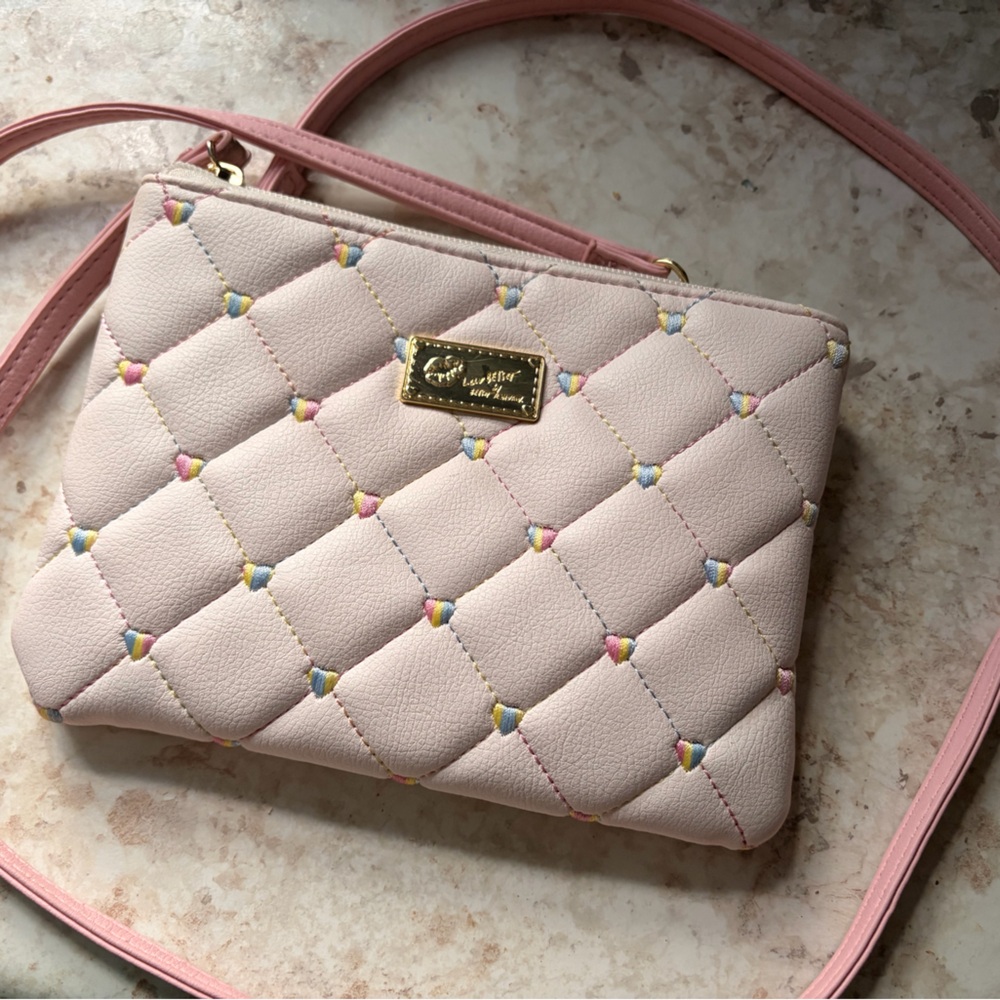 Betsey Johnson Pastel Quilted Crossbody Bag